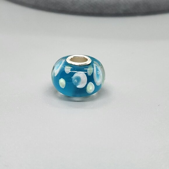 Lot of 8 - Glass Bead Charms for Bracelets marked 925 - Picture 7 of 16